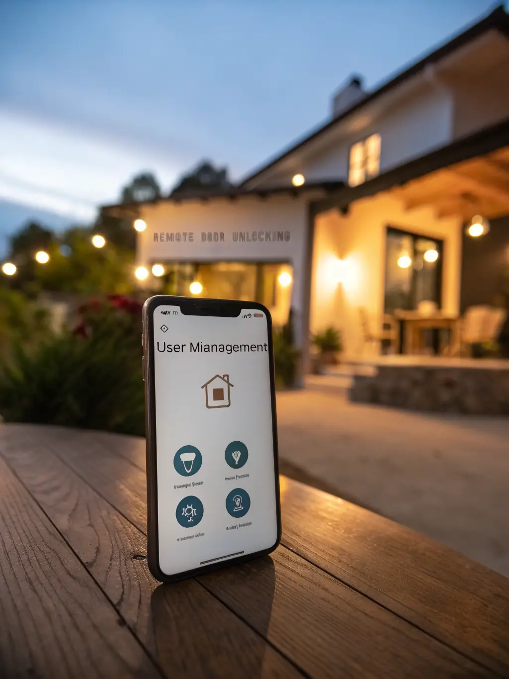 A smartphone displaying a Zentryva app interface, showing remote access control and monitoring capabilities for a business.